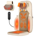 Eagye Shiatsu Neck and Back Massager with Heat - 3D Kneading & Vibration Full-Back Massage Cushion to Ease Muscle Stiffness, Adj