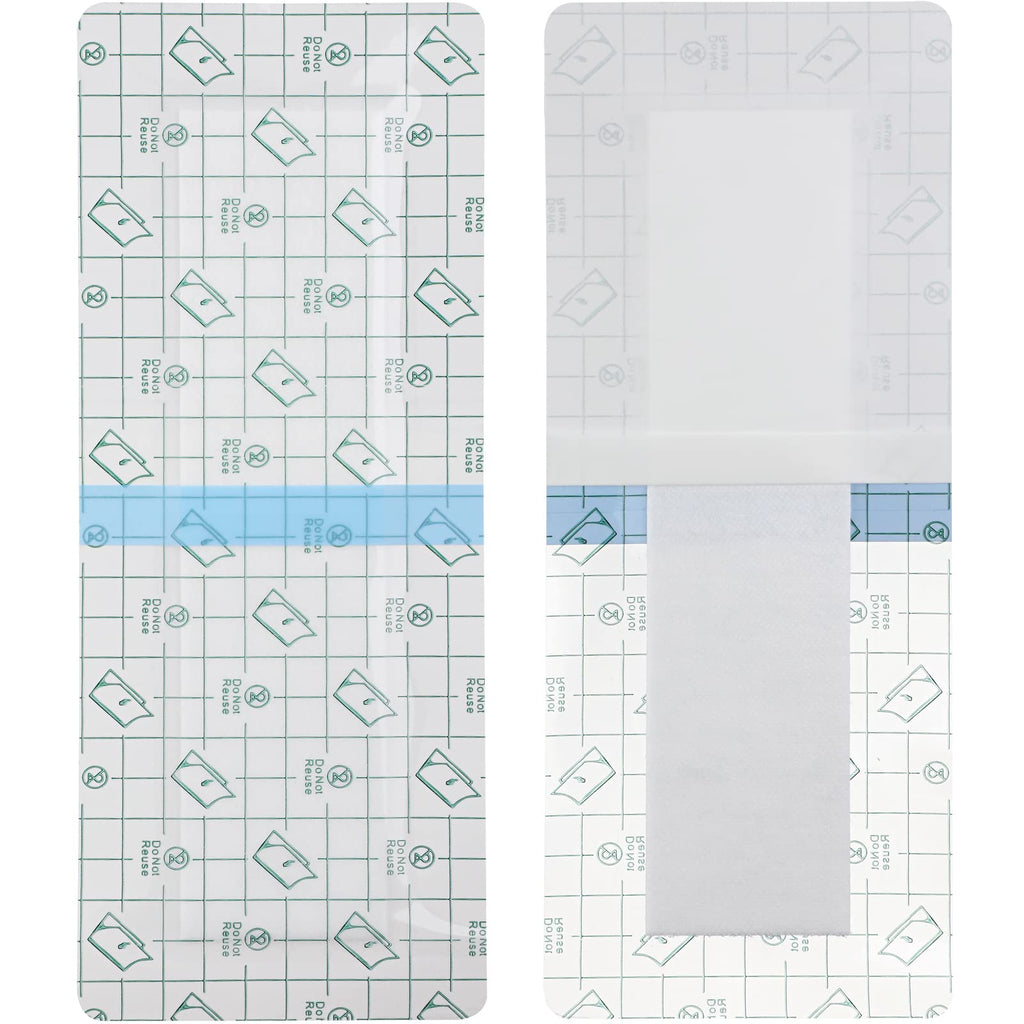 25 Pcs Waterproof Shower Protector Bandage 4''x10'' for Post Knee Replacement Hip Surgery Recovery Long Surgical Incision Adhesi