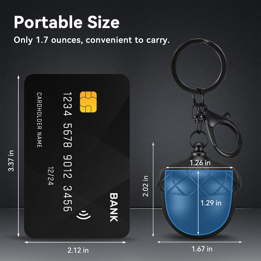 Aufew Small Pill Case, Keychain Pill Holder with Cute & Moisture-Proof Design, Durable Aluminum Single Pill Box for Daily, Trave
