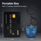Aufew Small Pill Case, Keychain Pill Holder with Cute & Moisture-Proof Design, Durable Aluminum Single Pill Box for Daily, Trave