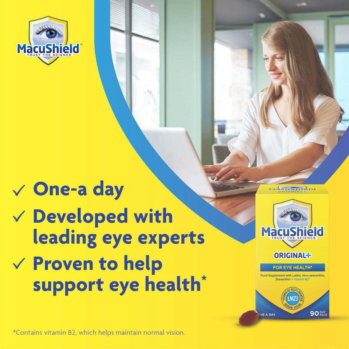 MacuShield Original+ Eye Health Supplement 90 Capsules