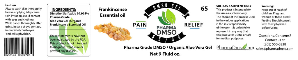DMSO Gel Infused w/Frankincense Essential Oil.