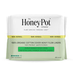 The Honey Pot Company - Panty Liners for Women - Non-Herbal Heavy Liners w/Wings - Organic Cotton Cover & Ultra-Absorbent Core -