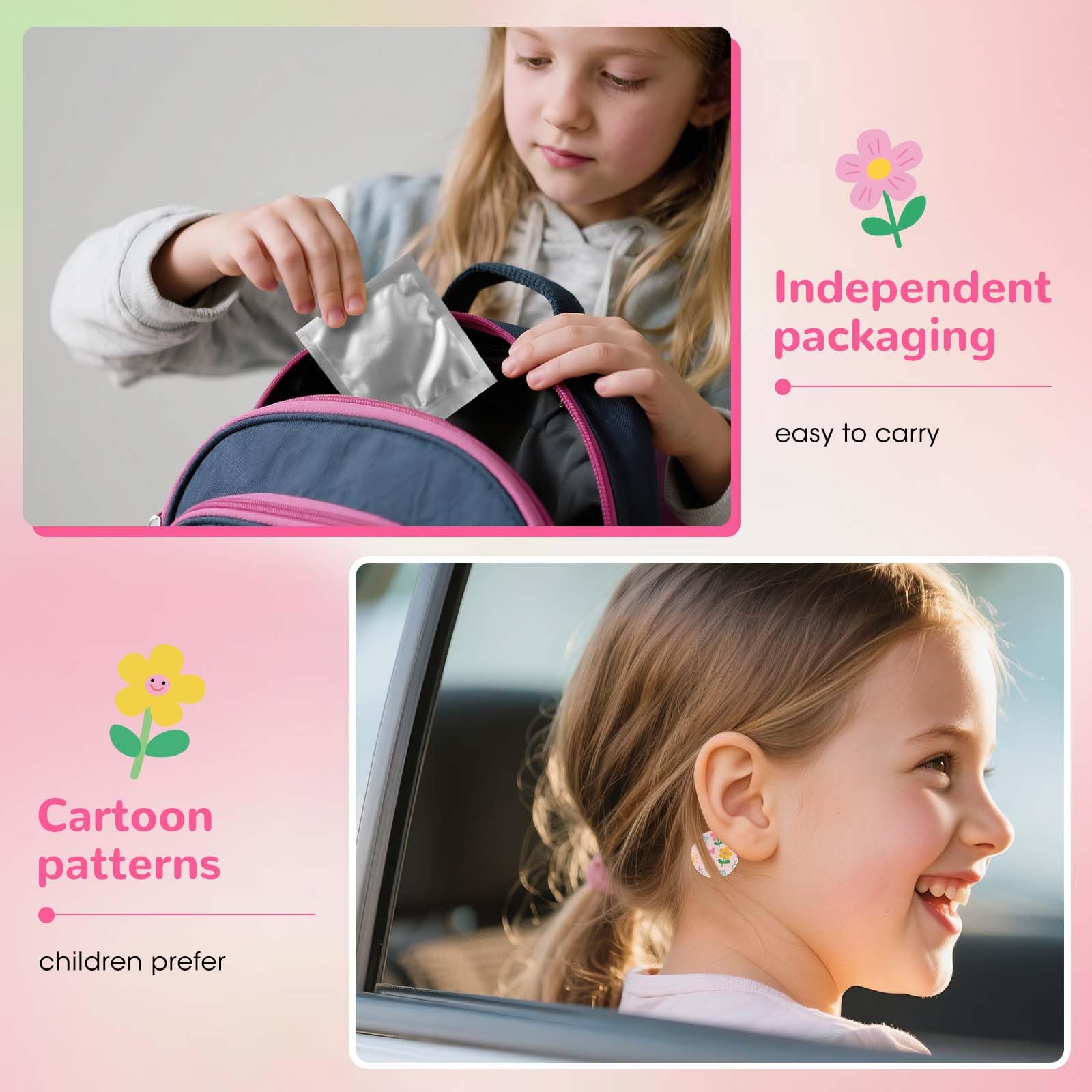 36ct Kids Motion Sickness Patches, Ear Patch For Sea Sickness Patch for Cruise, Ship Eez Sea Sickness Patches, Travel Essentials