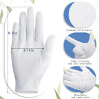 Ramede 24 Pairs Eczema Gloves for Kids Eczema Sleeves Moisturizing Gloves White Cotton Gloves Washable and Reusable Overnight Dr