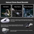 STCORPS7 Magnetic Healing Bracelet Arthritis, Energy Healthy Jewelry Magnetic Therapy Sleep,Hematite Bracelet for Men Women, Cry