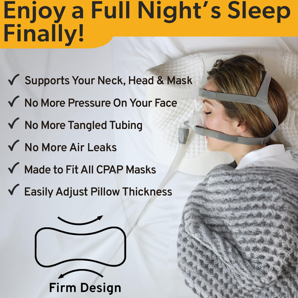 EnduriMed CPAP Pillow for Side Sleeping - HSA FSA Pillow Eligible for Better Sleep with CPAP Machine - CPAP Accessories - CPAP P
