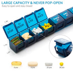 XL Monthly Pill Organizer 1 Time a Day, 28 Day Pill Box Once a Day, 4 Week Pill Case Large Compartments, Yaklim Weekly Vitamin O