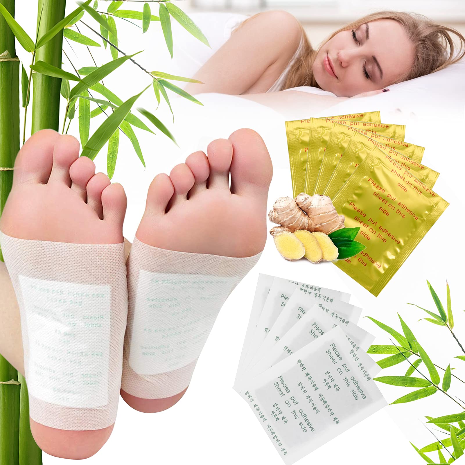 Foot Pads, 120 Pads Outgeek Natural Foot Pad for Foot and Body Care Sleep & Feel Better All Natural(60 Pack)
