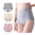 3 Pack Womens Incontinence Underwear Washable, Double Elastic High Waist Adult Incontinence Protective Briefs, Reusable for Lig