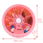 Weekly Pill Organizer 8 PCS 7 Compartments Daily Pill Box Travel Small Pill Container Portable Pill Case Fish Oil Supplements Vi