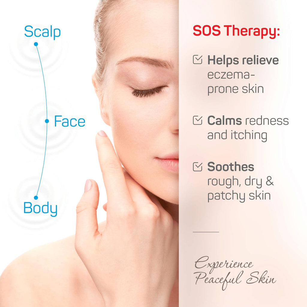 Clinically Tested DermaCalm SOS Therapy - Eczema Psoriasis Dermatitis Prone, Dry Skin - Urea 8%, Probiotics w/Best Natural Ingre