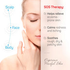Clinically Tested DermaCalm SOS Therapy - Eczema Psoriasis Dermatitis Prone, Dry Skin - Urea 8%, Probiotics w/Best Natural Ingre