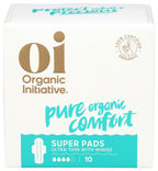 Organic Initiative Organic Super Ultra Thin Pads With Wings, 10 Ct