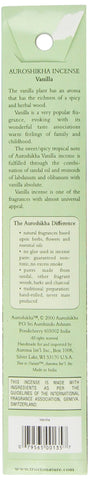 Auroshikha Incense, Vanilla, 10 Gram