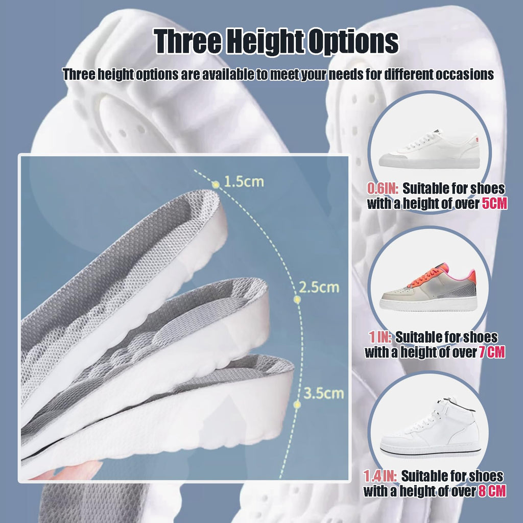 4D Cloud Height Increase Insoles for Men Wowen - Cloud Tech Insole, Soft Memory Foam Insoles, Comfort Steppers Height Increase I