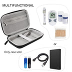 Diabetes Travel Case EVA Hard Shell Diabetic Supplies Bag Organizer for Blood Sugar Testing Kit, Glucose Monitor Kit with Meter,