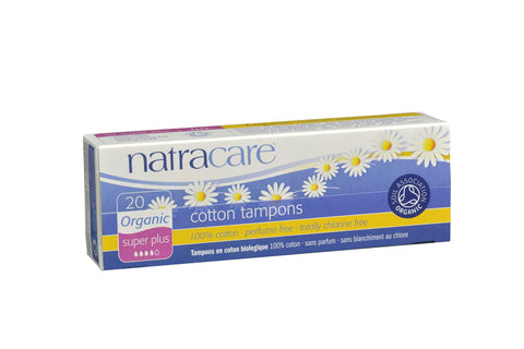 Natracare Organic Cotton Tampon Super Plus 20 Count (3 Pack)