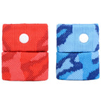 P6 Health Original Natural Anti-Nausea Relief Motion Car Sea Sickness Relief Childrens Wrist Bands for Kids (2 Pack, Red - Blue