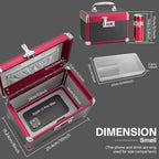 LOCKCURX Medication Lock Box - Childproof Medicine Box with Combination Lock, Medical Storage Case with Tray, Travel First Aid B