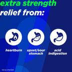 Alka-Seltzer Extra Strength Heartburn Relief Chews, Assorted Fruit Antacid Tablets for Acid Indigestion, Upset and Sour Stomach,