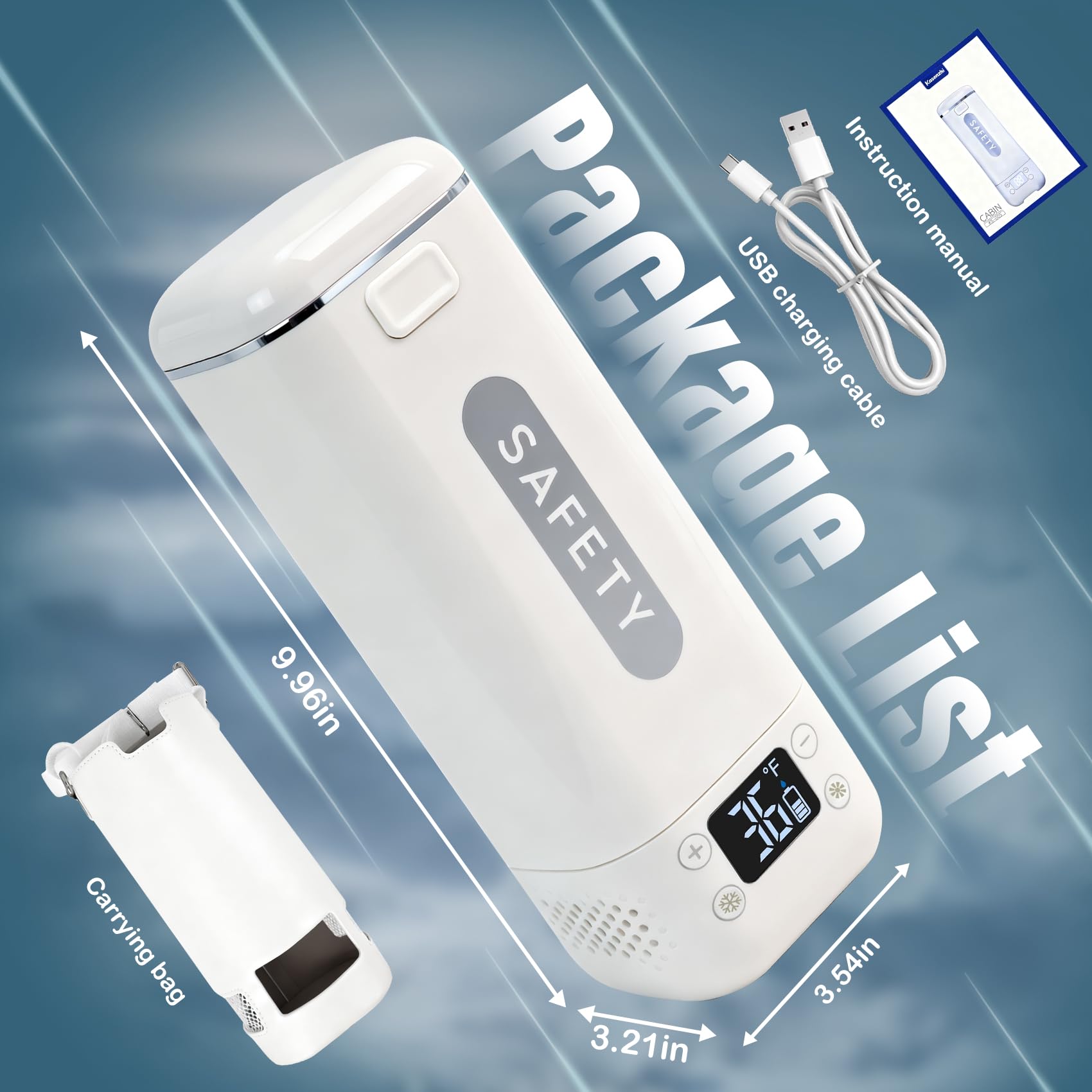 Rechargeable Insulin TSA Approved Cooler, Electric Portable Medication Cooler with USB Charging,1-6 Pens Keeps at 35-68F