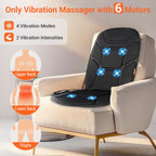 CARSHION Massage Seat Cushion with Full Back Thighs Heat Back Massager with 3 Heating Pads 6 Vibrating Motors, Massage Chair Pad