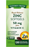 Zinc with Vitamin C | 50mg | 120 Softgels | Non-GMO & Gluten Free Supplement | by Natures Truth