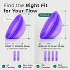 CareCup Reusable Menstrual Disc - Set of 2 Menstrual Cup - Soft Period Disc for Women Designed with Flexible, Medical-Grade Sili