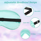 BBTO 4 Pcs Silk Sleep Eye Masks Smooth Soft Satin Eye Covers with Adjustable Strap Blindfold for Sleeping Blocking Out Lights Tr