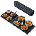 Food Warming Mat - 42 x 16 Extra Long Fast Heat Up Food Warmer with 7 Level Temp & 4 Hour Timer Function, Portable & Rollable Wa