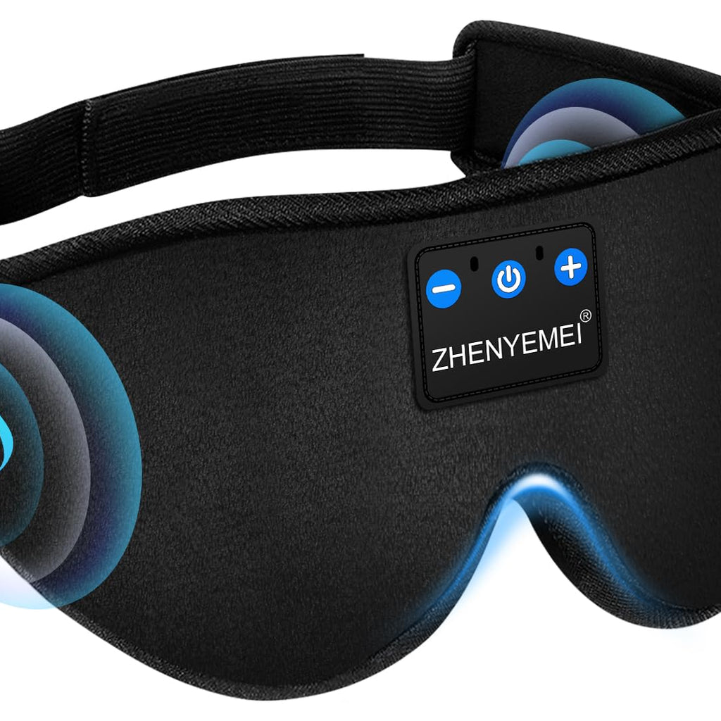 Bluetooth Sleep Headphones Bluetooth Sleep Mask | 3D Eye Mask for Sleeping | 16hrs Playingtime | Light Blocking Eye Mask | Auto 