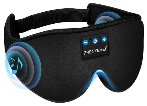 Bluetooth Sleep Headphones Bluetooth Sleep Mask | 3D Eye Mask for Sleeping | 16hrs Playingtime | Light Blocking Eye Mask | Auto 