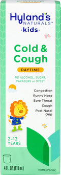 Hylands Naturals Kids Cold & Cough, Daytime Cough Syrup Medicine for Kids Ages 2+, Decongestant, Sore Throat & Allergy Relief, 