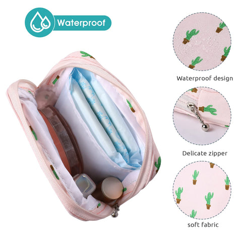 Vin Beauty 3Pcs Pad Bag for Period, Sanitary Napkin pad Pouch, First Period Pouch,Portable Menstrual Pad Pouch Feminine Menstrua