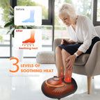Wedpun Foot Massager with Heat Shiatsu Foot Massager with Remote Deep Kneading Relief for Tired Electric Feet Massage Machine fo