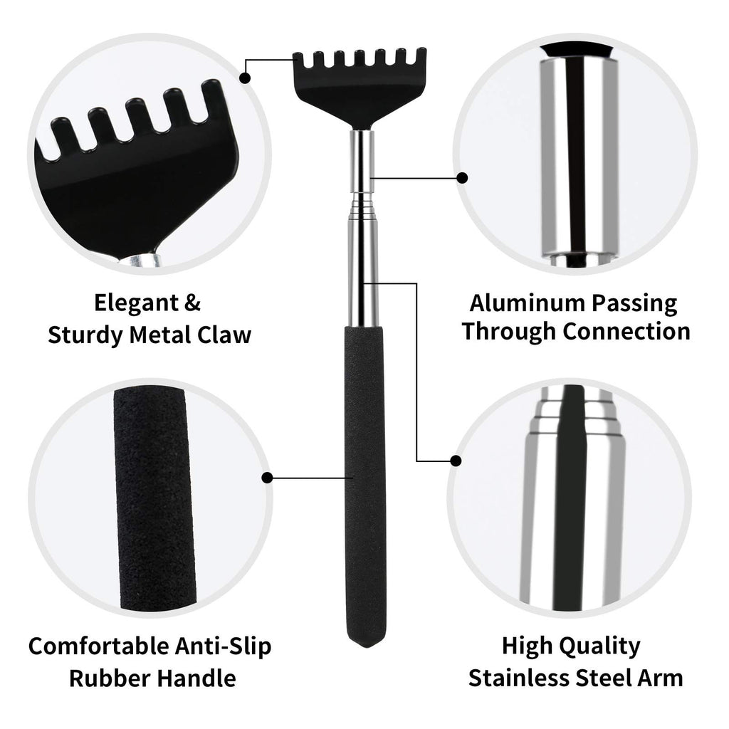 Sturdy Backscratcher Extendable &Retractable, Cute Telescoping Back Scratcher Bulk, Funny Stocking Stuffers for Men,Women,Adults