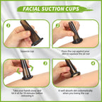 Threlaco 4 Pcs Face Cupping Set, Facial Cupping Set for Face and Eye Massage, Silicone Massage Vacuum Anti Aging Beauty Tool Fac