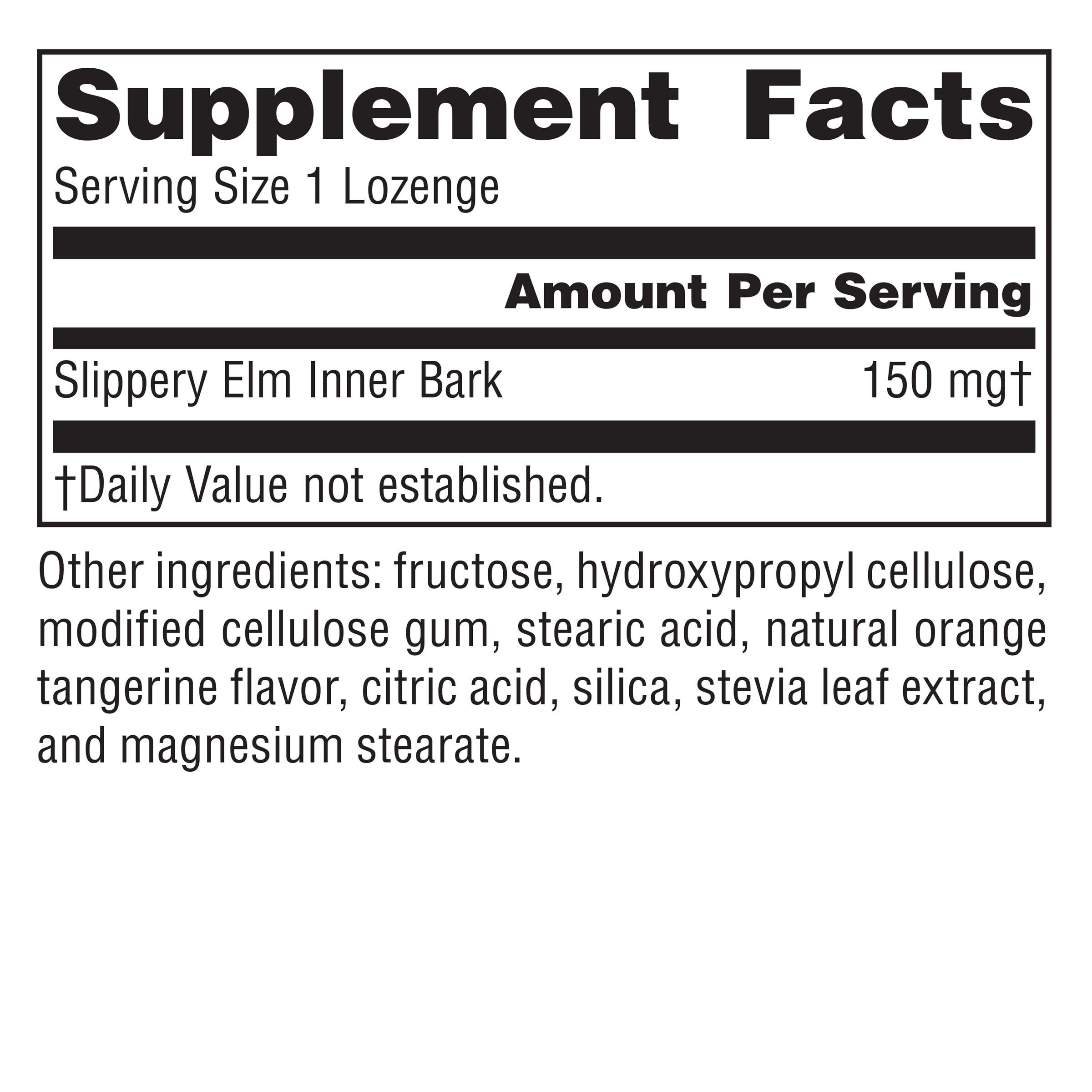 Planetary Herbals Slippery Elm Tangerine Lozenges, Herbal Throat Support, 100 Lozenge