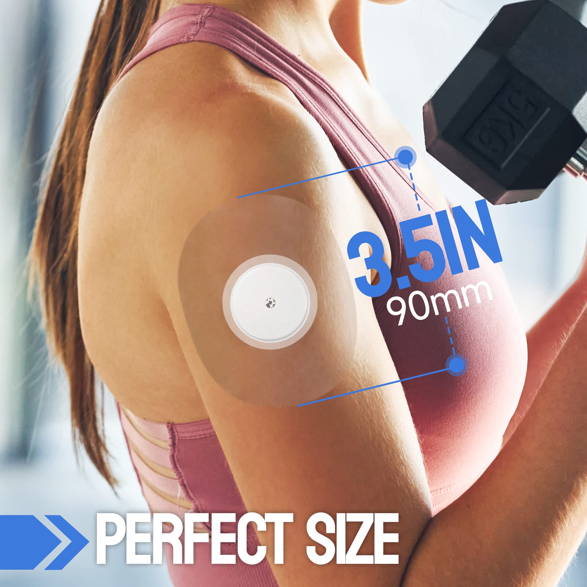 Eseige-Sensor Covers for Libre 2,3-50 Pack Waterproof Adhesive Patches - Latex Free and Transparent Tape to Protect The CGM