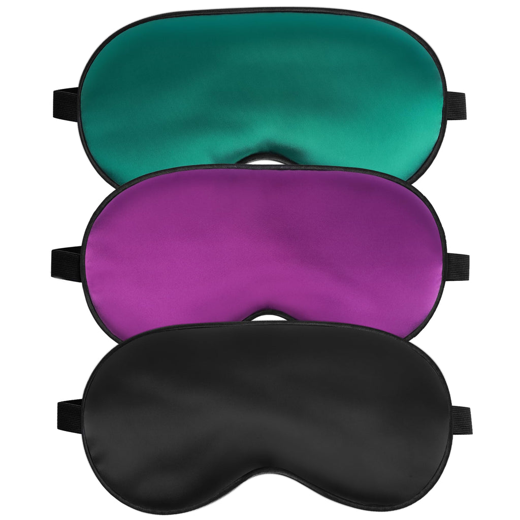 Sleep Mask, Silk Eye Mask for Sleeping with Adjustable Strap, Blindfold Eyeshade for Men & Women, Comfortable & Soft Eye Cover E