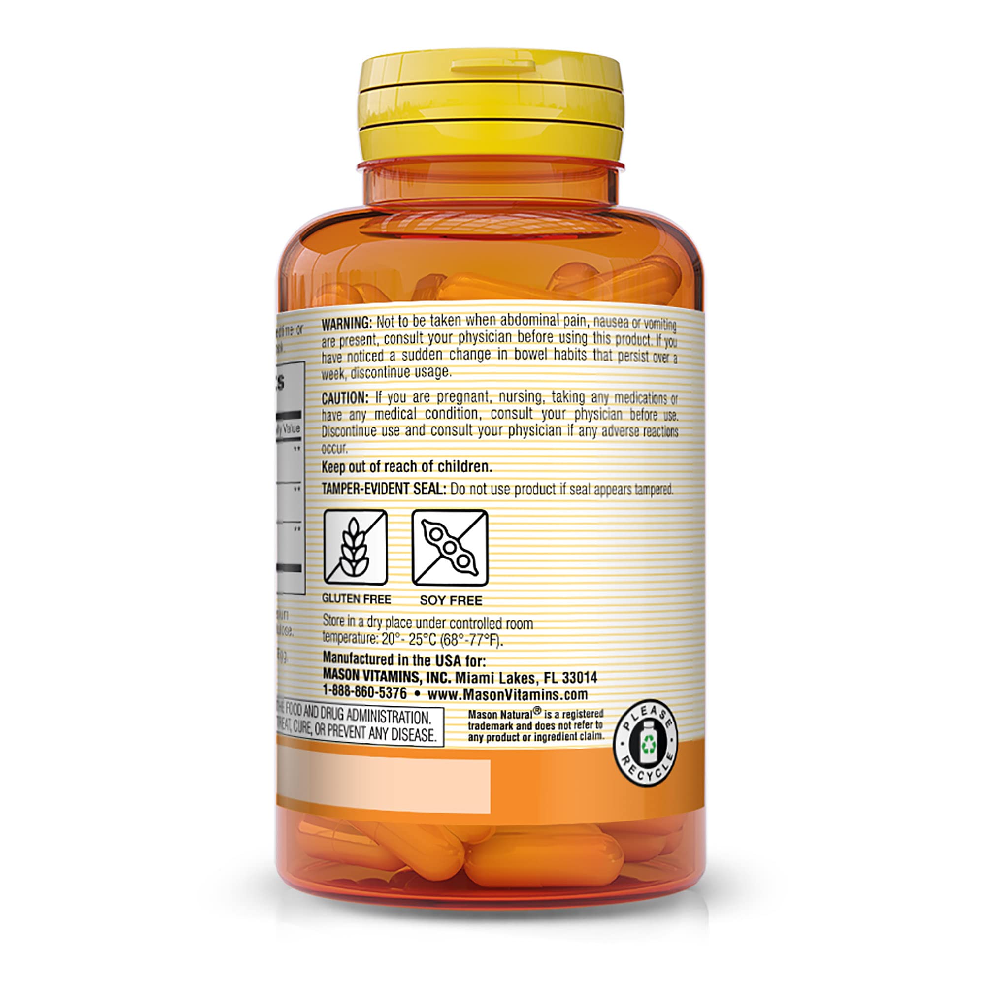MASON NATURAL Prune Senna Concentrate - Natural Vegetable Laxative, Promotes Regularity and Bowel Function, Improves Digestive H