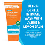 FemiClear Restoratives Ultra-Gentle Feminine Wash, Made with Lysine & Lemon Balm, Natural Ingredients, Feminine Hygiene Products