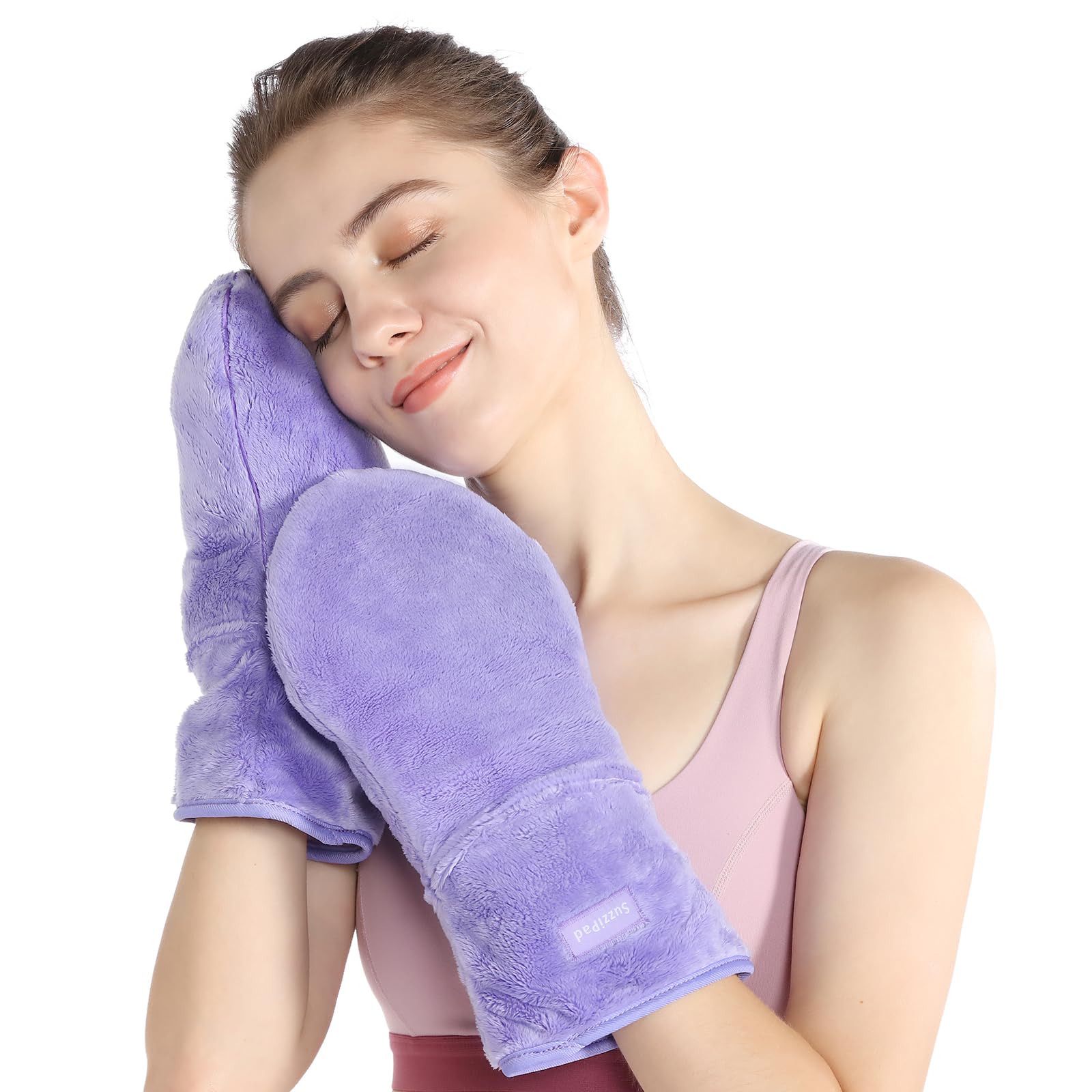SuzziPad Heated Gloves for Fatigue Soothing, Microwavable Glove for Women to Reduce Discomfort, Washable Hands Warmers, Hand Hea