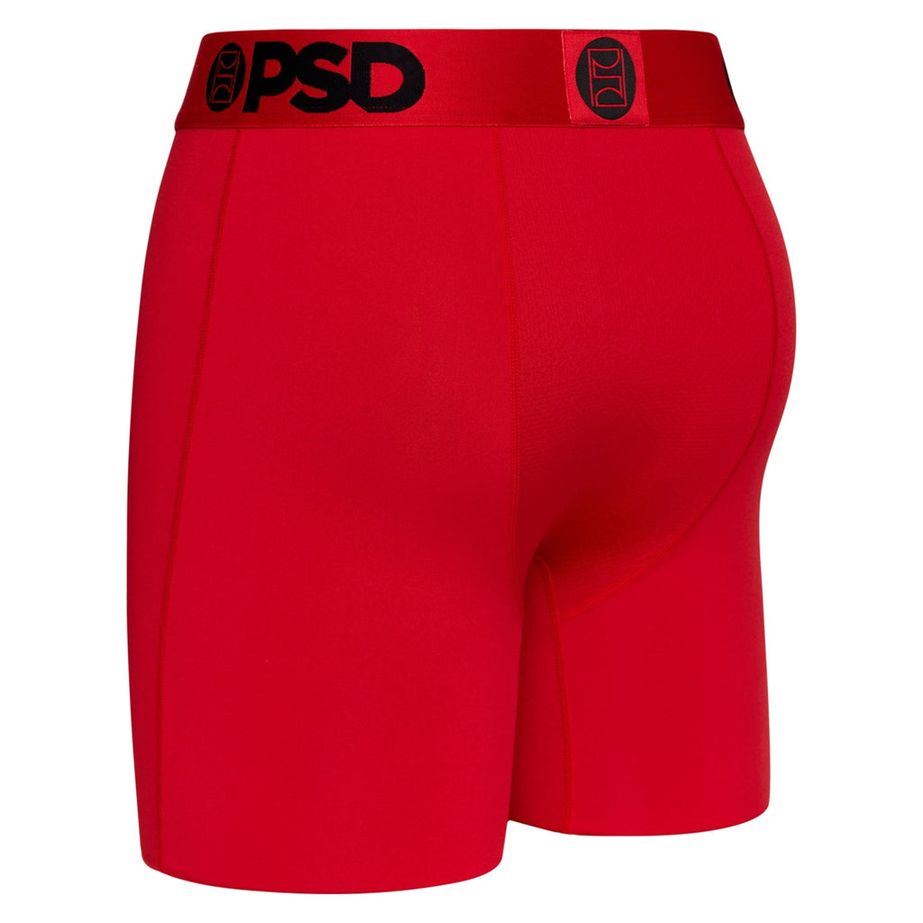 PSD Mens Boxer Briefs - Infrared Solid, 7 Inch Inseam, Moisture-Wicking, 4-Way Stretch, Boxer Briefs for Men Pack