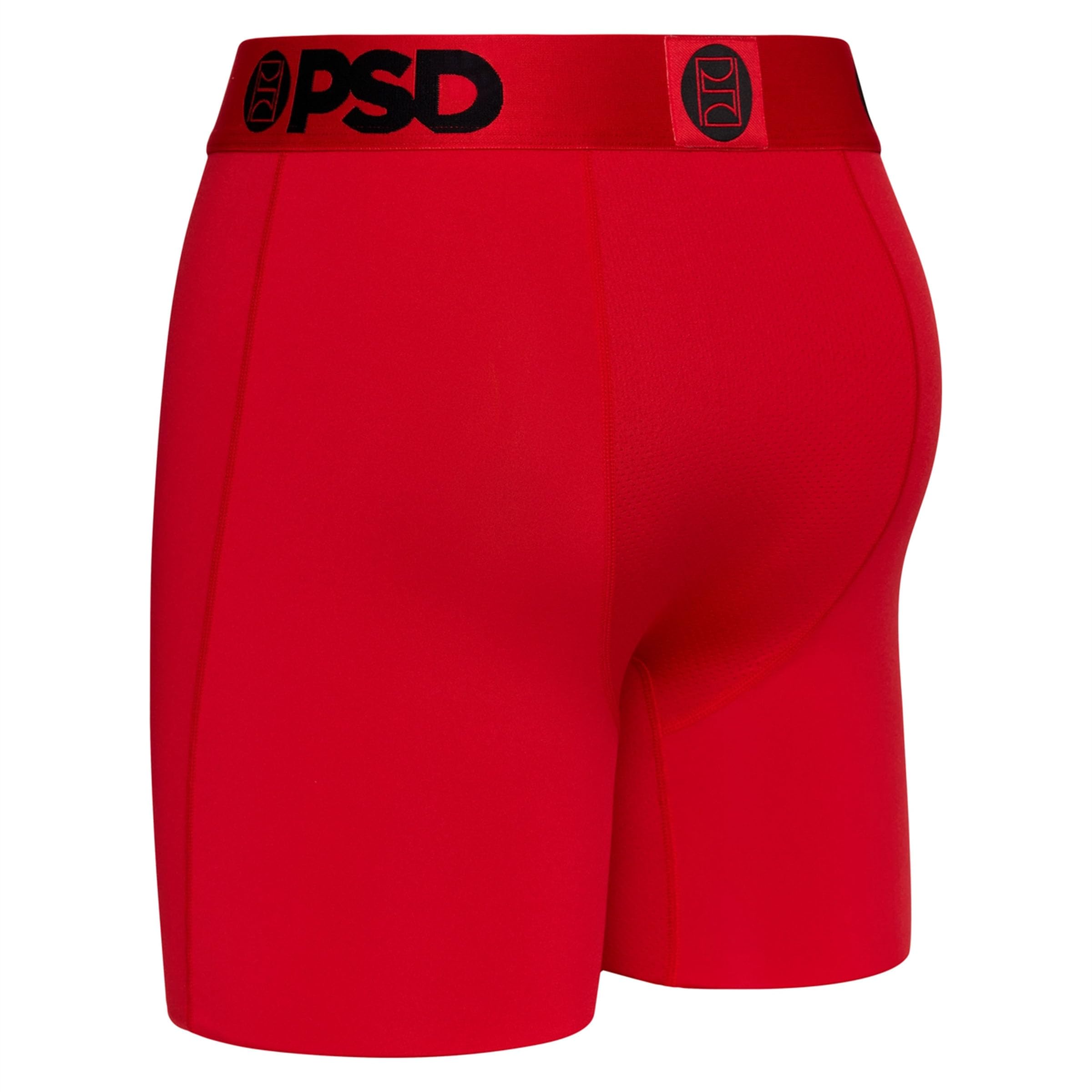PSD Mens Boxer Briefs - Infrared Solid, 7 Inch Inseam, Moisture-Wicking, 4-Way Stretch, Boxer Briefs for Men Pack