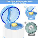 3-in-1 Pill Crusher Cutter with Storage Box, Pill Grinder with Brush Small Bags, PillCrusher Fine Powder with Stainless Steel Gr