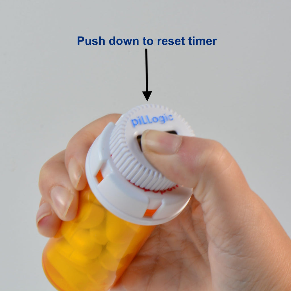 Pillogic Medicine Timer-Medication Tracker-Pill Reminder-Works on Childrens Liquid Medicine-Prescription-Easy-Reusable.