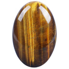 Loveliome Natural Tiger's Eye Oval Polished Worry Stones, Healing Crystal Indoor Fountain Stones Massage Energy Anxiety Relief I