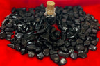 Indian Consigners Natural Crushed Polished Tumbled Gem Stone Chips, Decoration & Healing Crystals (Black Agate)